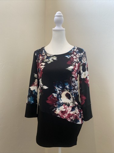 ALYX Donna Asimmetrica Orlo Tunica Multicolore Collo Rotondo Manica 3 4 Taglia Small