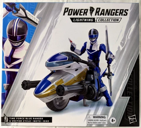 Hasbro MMPR Lightning Collection Time Force Blue Ranger and Vector Cycle Cover