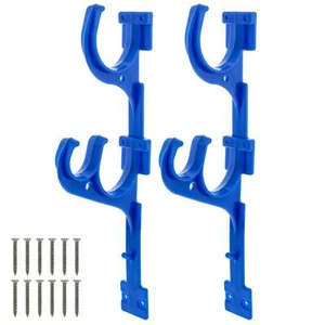 Plastic Swimming Pool Hanger Set, Hold Telescopic Poles, Nets, Brushes, Vacuums - Picture 1 of 5