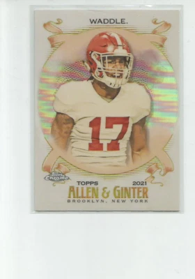 2021 TOPPS ALLEN AND GINTER CHROME REFRACTORS #214 JAYLEN WADDLE - Image 1 of 2