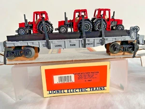 LIONEL6-16907 #1 COCHE PLANO~con~3 COCHE TRACTORES AGRÍCOLAS BLT-94 NUEVO - Imagen 1 de 4