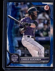 2022 Bowman - #75 Charlie Blackmon - Picture 1 of 2