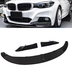 Gloss Black Front Lower Spoiler Lip Splitter For BMW 3 Series GT F34 2014-2019 - Picture 1 of 7