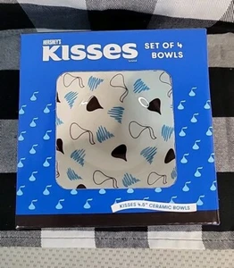 Godinger Hershey's Kisses Set di 4 ciotole da dessert in ceramica 6"" nuove in scatola - Foto 1 di 7