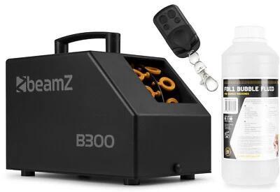 BeamZ "B300" Funk Seifenblasen Maschine Bubble Party Sommer Spaß Fernbedienung - Bild 1 von 4