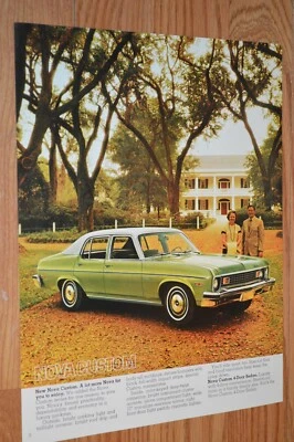 1973 CHEVY NOVA CUSTOM ORIGINAL DEALER ADVERTISEMENT PRINT AD-73 - Image 1 of 2