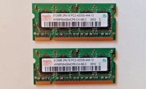 1GB (2x512MB) PC2-4200S Laptop Memory DDR2 RAM 200 Pin HYMP564S64CP6-C4 - Picture 1 of 3