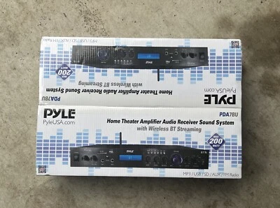 Pyle PDA7BU Home Theater Amplifier MP3/USB/SD/AUX/FM Black Bluetooth Receiver - Image 1 of 4