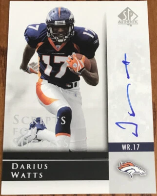2004 SP Authentic Scripts For Success Autographs Darius Watts #SS-DW - Image 1 of 3