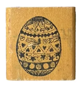 Decorated Easter Egg Faberge Design Spring Season Symbol Wood Rubber Stamp - Picture 1 of 2