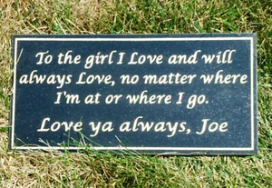 Granite memorial/dedication plaque custom engraved  - Picture 1 of 1