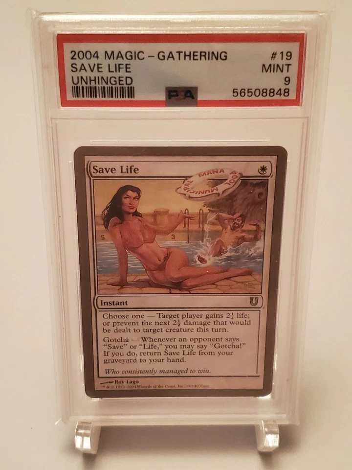 PSA Magic Gathering Save Life Graded Sexy Nude Bikini Card 2004 Unhinged Set 1/1 - Image 1 of 1
