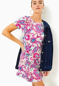 ABITO MAGLIETTA LILLY PULITZER EASY FIT A-LINE CODY FLITTING ABOUT COCONUT XXL NUOVO CON ETICHETTE HTF - Foto 1 di 3