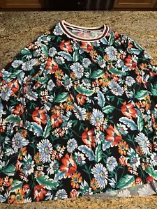 Susan Graver bunte Blumen Langarm künstlerisch Pullover Freizeit Arbeit Größe 2x - Bild 1 von 10