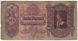 Billetes de Hungría 100 Pengo 1930 circulados E-233-081496 - Imagen 1 de 3