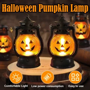 Halloween Pumpkin Light flickering pumpkins outdoor lights retro bulbs lamp fire - Picture 1 of 12