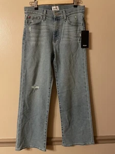 HUDSON Rosie High-Rise Wide Leg Cropped Denim Jeans California Size 27 MSRP $195 - Picture 1 of 8