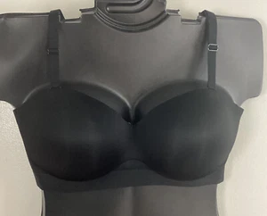 40DD Cacique Comfort Bliss leggermente foderato senza spalline NERO Lane Bryant NUOVO SENZA ETICHETTE Nuovo - Foto 1 di 12