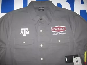 TEXAS A&M AGGIES Button Down Over Shirt NWT Men's M Colosseum COLLEGE STATION - Picture 1 of 5