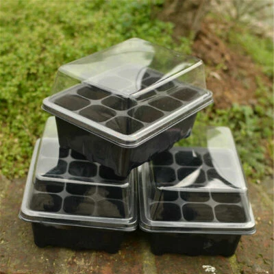 12 Holes Flower Starter Pad Germination Nursery Pot Propagation Garden Home Tray - Image 1 of 4