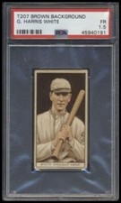 1912 T207 BROWN BACKGROUND G. HARRIS WHITE  PSA 1.5 Anonymous Back Factory 3