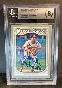 BROOKS ROBINSON Signed 2013 Topps Gypsy Queen Card #90 - Beckett BAS Certified - Picture 1 of 2