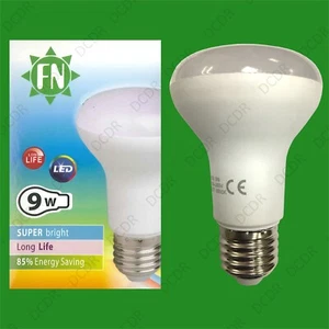 2x 9W R63 LED Reflector Spotlight Bulbs E27 ES 6500K Daylight White Light Lamp - Picture 1 of 2