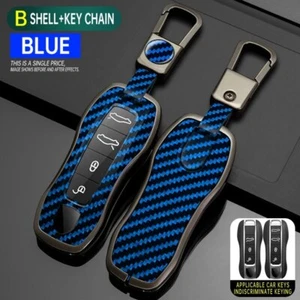 Funda protectora con llave de coche de fibra de carbono para Porsche Panamera Cayenne 971 911 9YA Macan - Imagen 1 de 13