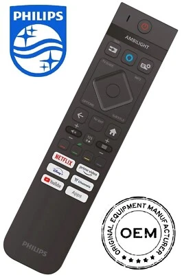 Genuine Philips 398GM10BEPHY0001CR Backlit TV Remote Control for 48OLED859 OLED - Image 1 of 4