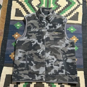 L.L.Bean Men's Mountain Pile Fleece Vest Camo Camouflage Sz XL - Picture 1 of 7