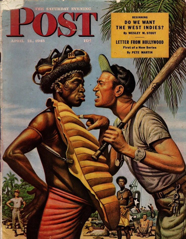 1945 Saturday Evening Post April 21 - Baseball; Deanna Durbin; Blinded soldiers - Image 1 of 1