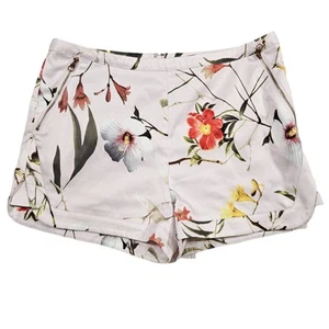 Pantaloncini Ted Baker London Sabele Botanical Bloom stampa raso, rosa floreale, taglia 1 - Foto 1 di 13