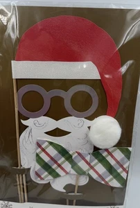 Christmas Party Photo Props Santa Reindeer Pier 1 Holiday 6 assorted stick items - Picture 1 of 4