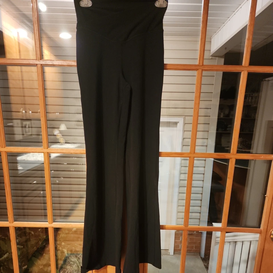 Pantalones PowerChill Super Acampanados Old Navy Mujer Cintura Extra Alta Azul Foto 1 de 4