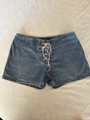  Y2K Vintage Denim Lace-Up Shorts - Jalate Brand - Size Junior’s 11/12 - Image 1 of 4