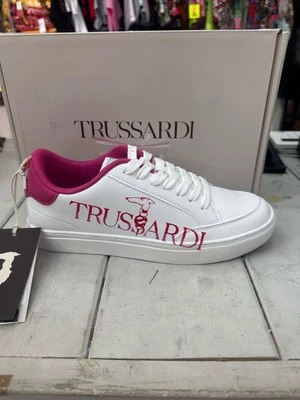 Zapatillas Mujer Trussardi Blanco/Rosa Talla EU38 Suela Interna 25Cm/Externo 26Cm Foto 1 de 4