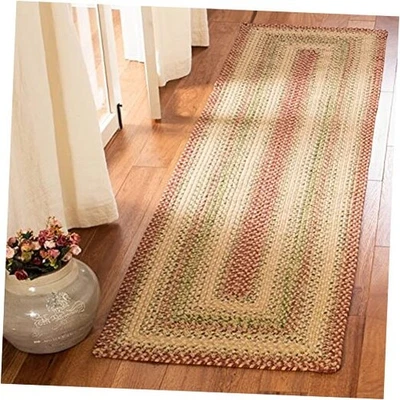  Alfombra Lavable Exterior Trenzada Colección - Corredor 2'3" x 6', Óxido y Multi,  Foto 1 de 4