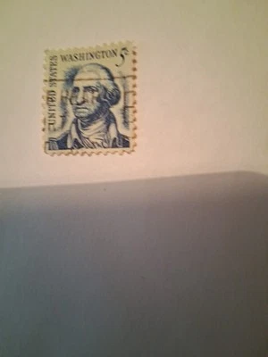 Stamps George Washington 5 Cent Blue US Postage 1962 Stamp RARE - Image 1 of 2