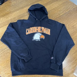 Carson Newman Eagles Champion Eco Fleece Felpa con Cappuccio Giacca Uomo L Arancione Blu Navy - Foto 1 di 9
