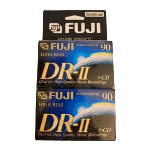 FUJI High Bias DR-II 90 2-pack Blank Stereo Audio Cassette Tape NEW SEALED - Picture 1 of 2