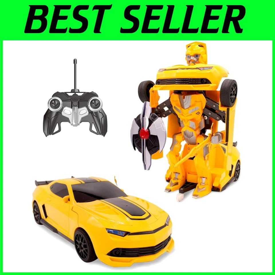 Transforming Robot RC Car Toy for Boys 8-13 | Yellow - Image 1 of 4