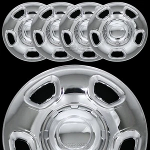 4 CHROME 04-12 Ford F150 17" Wheel Skins Hub Caps Simulators Hubs Lug Rim Covers - Picture 1 of 10