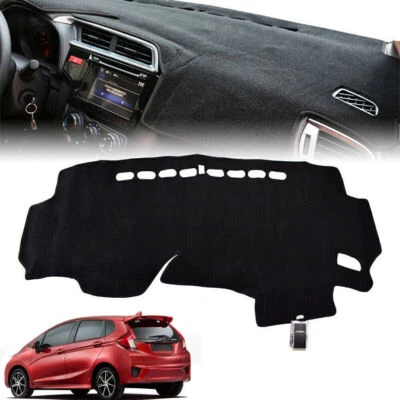 Dash Cover Mat Carpet Dashmat Dashboard Cover Black For Honda  Fit Jazz 2015-19 - Image 1 of 4