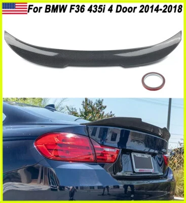 PSM Style Highkick Trunk Spoiler Carbon Look For BMW F36 Gran Coupe 428i 435i 4D - Image 1 of 4