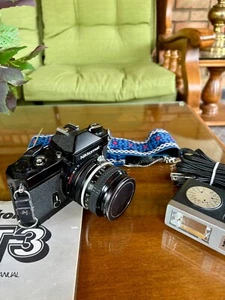 Nikon Nikkormat FT3 35mm SLR Camera, Light Meter/Timer, Lens and Strap - Picture 1 of 6