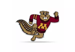 MINNESOTA GOLDEN GOPHERS PREMIUM MASCOT PENNANT GOLDY SHAPE CUT - Picture 1 of 1