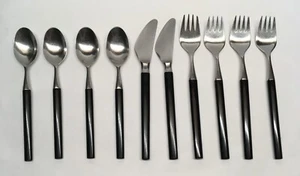 Towle Bergen Stainless Lauffer Norway Fork or Teaspoon Black Handle - Choice - Picture 1 of 28