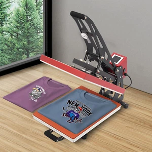 16"x 20" Slide Out Auto Open Heat Press Machine T-Shirt Clamshell Slide Out Base - Picture 1 of 23