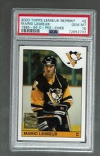 2000-01   Topps  Reprint  1985-86 OPC.  Mario Lemieux  RC.  #2    PSA 10.  POP 5