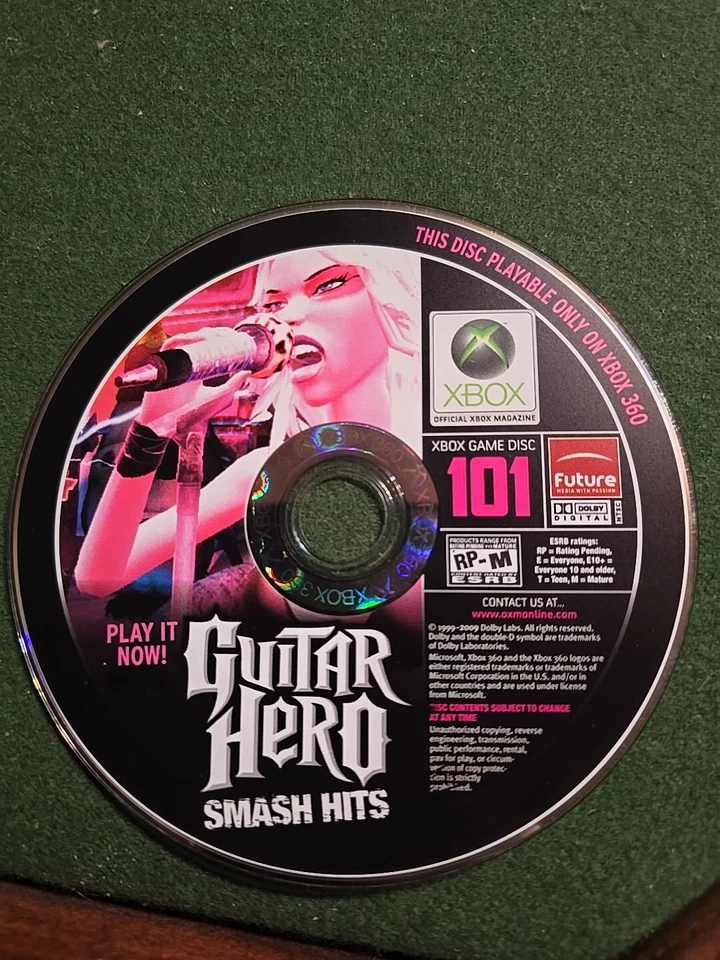 XBOX MAGAZINE PLAYABLE DEMO DISC #101 GUITAR HERO SMASH HITS - FOR XBOX 360 - Image 1 of 1